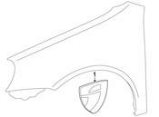 VW Fender Emblem - Genuine VW 1K5853688