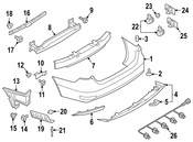 VW Reflector Panel - Genuine VW 5C6945105B