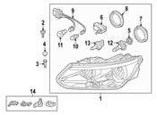 VW Headlight Wiring Harness - Genuine VW 5N0971671A
