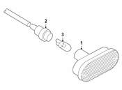 VW Turn Signal Light Assembly - Genuine VW 3B0949117C