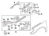 VW Fender Apron Assembly - Genuine VW 3C8805116