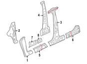VW Body A-Pillar Reinforcement - Genuine VW 3C8809203