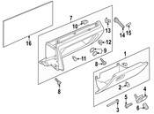 VW Glove Box - Genuine VW 561857101B92W