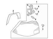 VW Tail Light Housing Seal - Genuine VW 1J6945191
