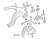 VW Quarter Panel Gutter - Genuine VW 3C8809641