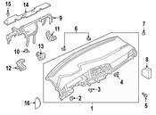 Audi VW Instrument Panel Nut - Genuine VW Audi N90698805