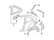 VW Body C-Pillar Reinforcement - Genuine VW 1C0809261