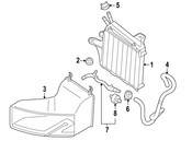 VW Radiator Support Air Deflector - Genuine VW 1K0121333A
