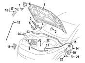 VW Hood Hinge - Genuine VW 561823302D