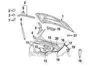 VW Hood Insulation Pad - Genuine VW 1Q0823730A