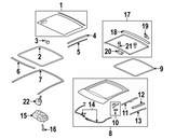 VW Sunroof Molding - Genuine VW 3C8877789A