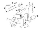 VW Fender Filler Panel - Genuine VW 7L6821124