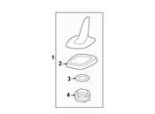 VW Radio Antenna Base Nut - Genuine VW WHT007459