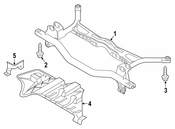 VW Suspension Subframe Reinforcement Bracket - Genuine VW 1K0501681
