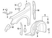 VW Fender Splash Shield - Genuine VW 5C6805911M