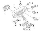 VW Hazard Warning Switch - Genuine VW 5N0953509A1QB