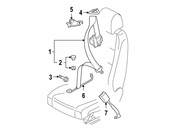 VW Seat Belt Lap and Shoulder Belt Bracket - Genuine VW 1Q0857825A