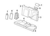VW Seat Armrest Base - Genuine VW 1Y0885205M