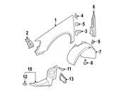 VW Fender Filler Panel - Genuine VW 3C0821112