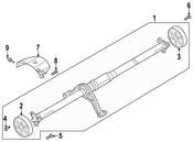Audi VW Drive Shaft Center Support - Genuine VW Audi 5N0521441D