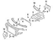 Audi VW Radiator Support Splash Shield Clip - Genuine VW Audi N0154217