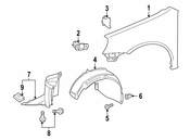 VW Fender Liner Extension - Genuine VW 1K0805911G