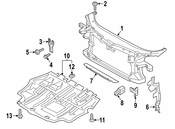 VW Radiator Support Air Deflector - Genuine VW 3C8121330C