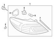 VW Tail Light Bezel - Genuine VW 3C8945428E