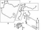 VW A/C Refrigerant Liquid Hose - Genuine VW 561816741B