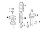 VW Suspension Strut - Genuine VW 5C0413031CS