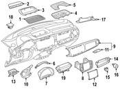 VW Instrument Cluster Bezel - Genuine VW 5C5857053B041