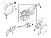 VW Door Mirror Drive Motor Hardware Kit - Genuine VW 7L6898011