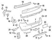 VW Bumper Cover Brace - Genuine VW 5K6802657B