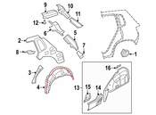 VW Seat Belt Reinforcement - Genuine VW 5N0810749C