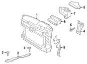 VW Radiator Support Air Deflector - Genuine VW 5K0121284F
