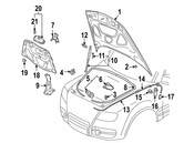 VW Hood Hinge - Genuine VW 7L6823302B