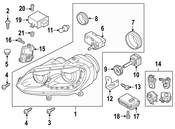 VW Headlight Bracket - Genuine VW 1Q0941452A