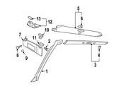 VW Sun Visor Lamp - Genuine VW 1Y0947109AY20