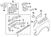 Audi VW Engine Coolant Reservoir Bracket - Genuine VW Audi 5N0121409