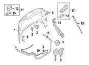 VW Deck Lid Hinge - Genuine VW 1Q0827301C