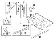 VW Door Molding - Genuine VW 1Q0853803BN88
