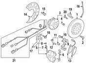 Audi VW Brake Hydraulic Line Bracket - Genuine VW Audi 5N0611841A
