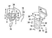 VW Door Seal Clip - Genuine VW 7L0839723