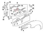 VW Hood Lift Support Bracket - Genuine VW 1C0823401B