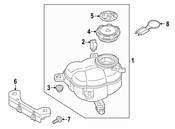 Audi VW Engine Coolant Reservoir Seal - Genuine VW Audi 5Q0121809A