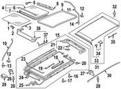 VW Sunroof Sunshade Cover - Genuine VW 5NA877307SZ5