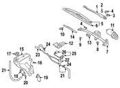 Audi Windshield Wiper Arm- Genuine Audi 8N1955408A