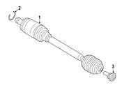 BMW Output Shaft Left (D=35mm) - Genuine BMW 33207641213