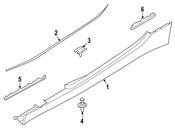 BMW Sill Strip Primed Left - Genuine BMW 51127231077