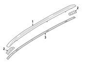 BMW Roof Railing Right (Black) - Genuine BMW 51132990984